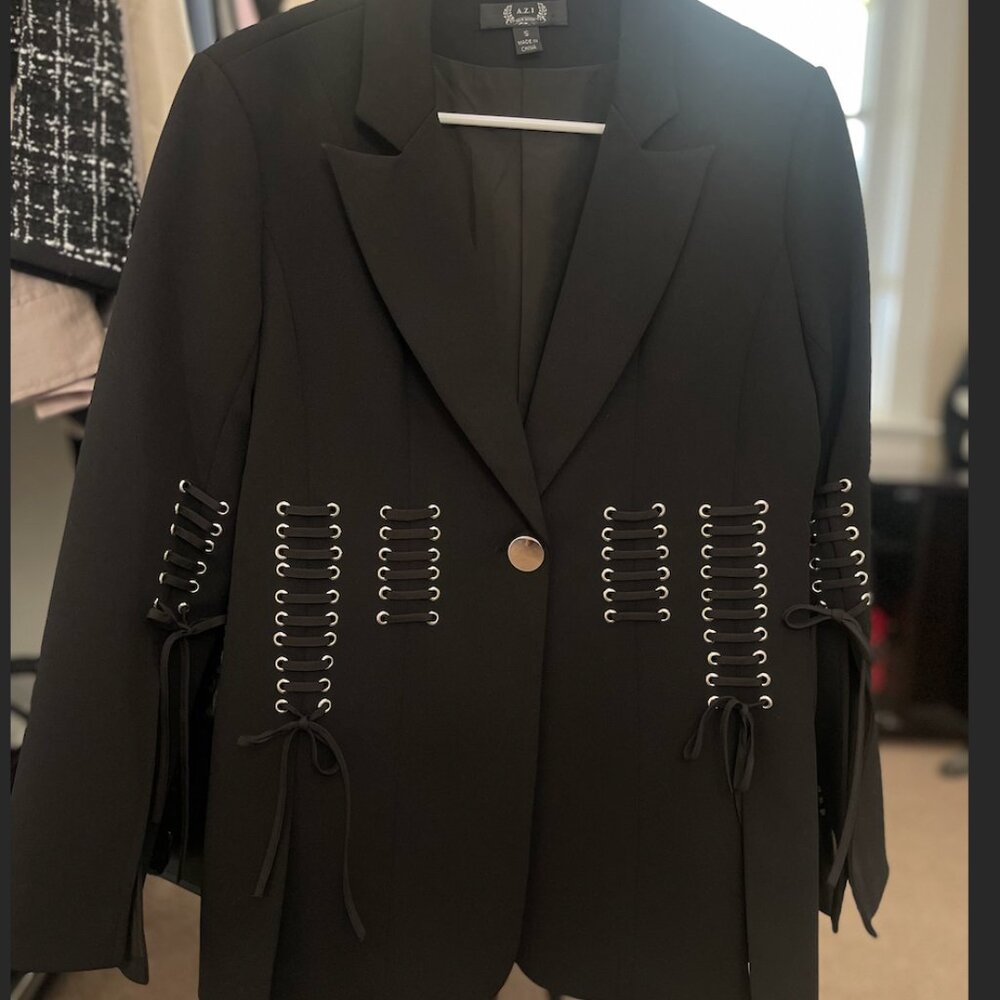 A.Z.I- Lace Up Slip Blazer Jacket